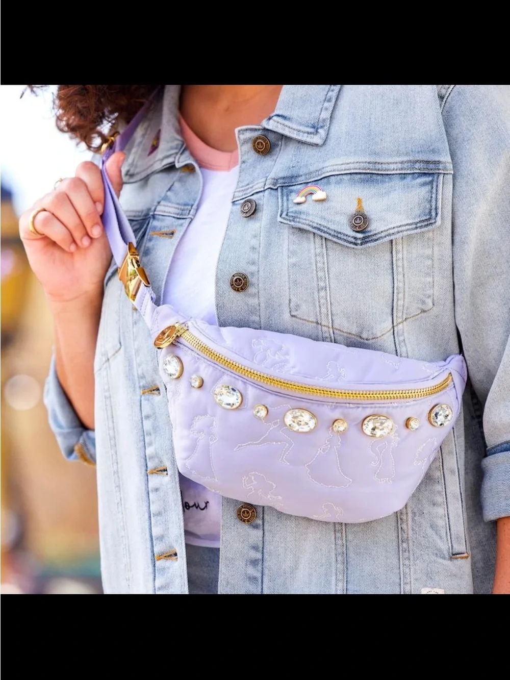 💜👑 Stoney Clover Lane x Disney Princess Jeweled Fanny Pack NWT